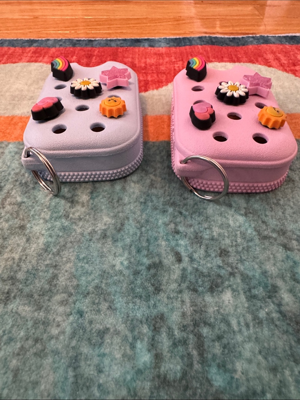 Crocs x Touchland Pink and Lavender Hand Sanitizer Charm Keychains - Set of 2 - Picture 5 of 5